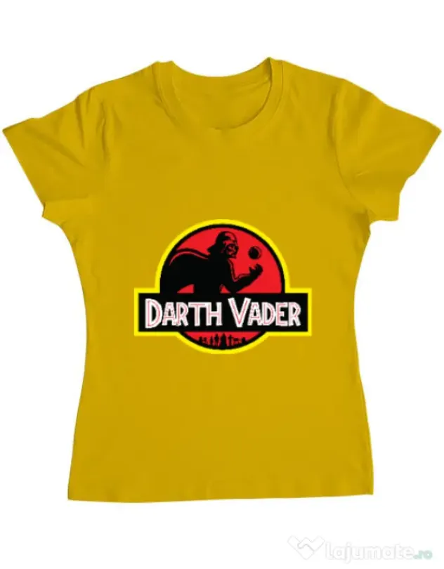 Tricou ADLER dama Darth Vader Galben