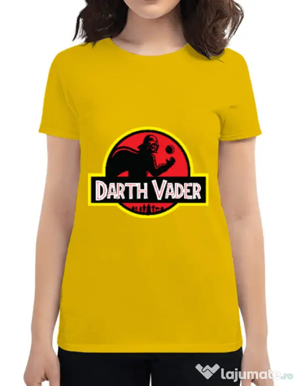 Tricou ADLER dama Darth Vader Galben