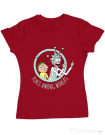 Tricou ADLER dama Peace among worlds Rosu