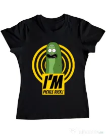 Tricou ADLER dama I'm pickle Rick! Negru