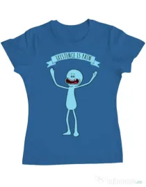 Tricou ADLER dama Existence is pain Albastru azuriu