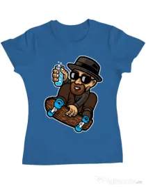 Tricou ADLER dama Chemical board Albastru azuriu