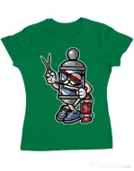Tricou ADLER dama Barber Skater Verde mediu
