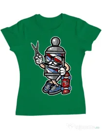 Tricou ADLER dama Barber Skater Verde mediu