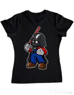 Tricou ADLER dama Darth plumber Negru