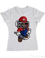 Tricou ADLER dama Player head Alb