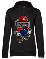 Hoodie dama cu gluga Player head Negru