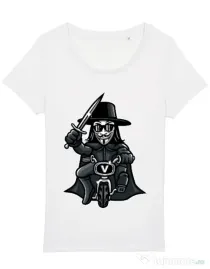 Tricou STANLEY STELLA dama Vendetta Biker Alb