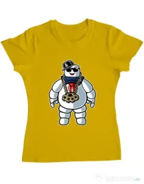 Tricou ADLER dama Stay Dope Galben