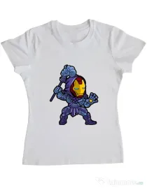 Tricou ADLER dama Iron Skeletor Alb
