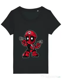 Tricou STANLEY STELLA dama Mario Deadpool Negru
