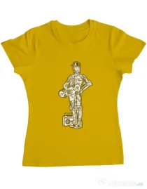 Tricou ADLER dama Street C3PO Galben