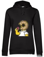 Hoodie dama cu gluga I Like Donut Negru