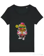 Tricou STANLEY STELLA dama I Love Burger Negru