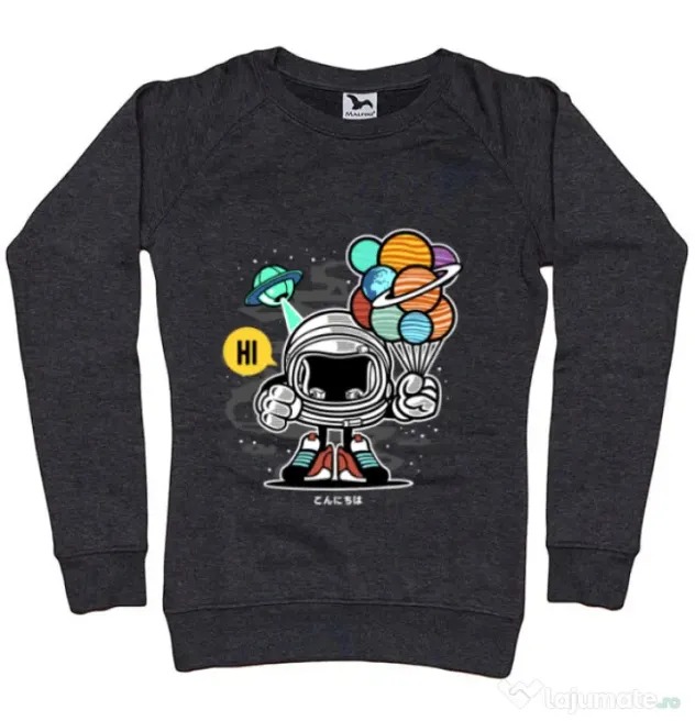 Bluza ADLER dama Gift From Outer Space Negru melanj