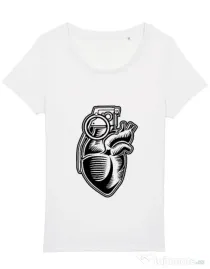 Tricou STANLEY STELLA dama Grenade Heart Alb