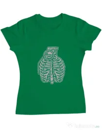 Tricou ADLER dama Grenade Ribcage Verde mediu
