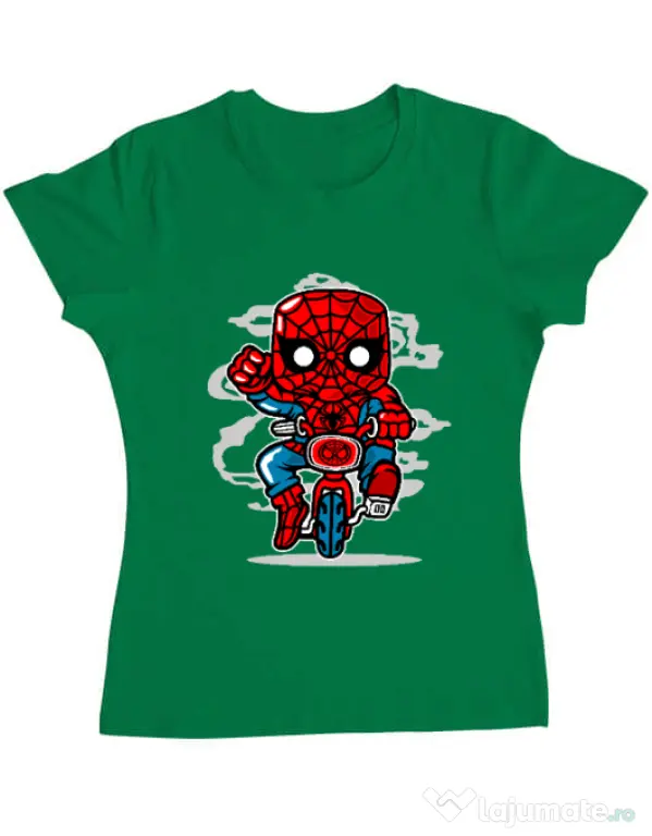 Tricou ADLER dama Spidey Minibike Verde mediu