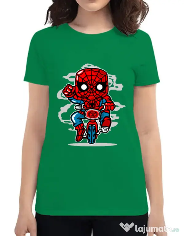 Tricou ADLER dama Spidey Minibike Verde mediu