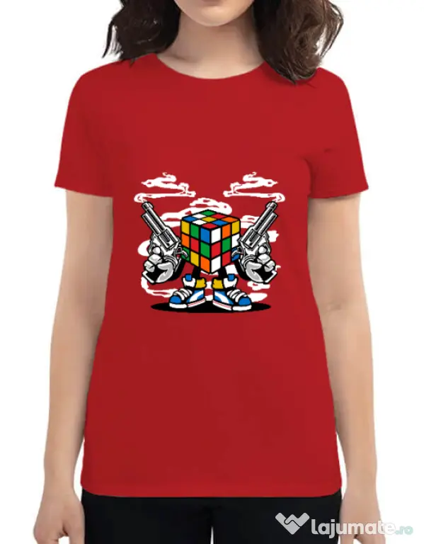Tricou ADLER dama Rubix Killer Rosu