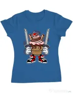 Tricou ADLER dama Ice Cream Ninja Albastru azuriu