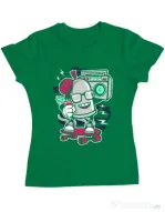 Tricou ADLER dama Street Bomber Verde mediu