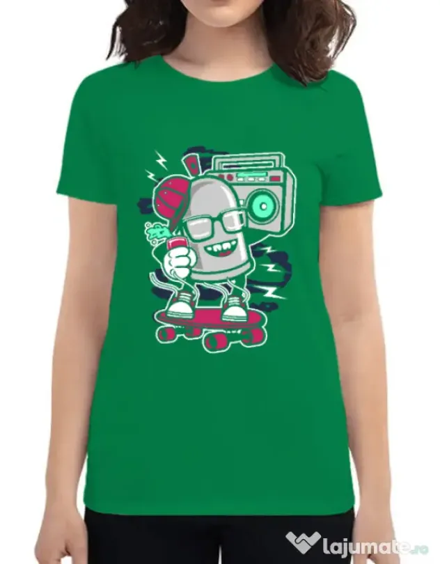 Tricou ADLER dama Street Bomber Verde mediu