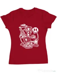 Tricou ADLER dama Shooter Rosu