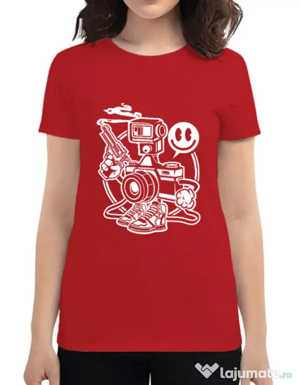 Tricou ADLER dama Shooter Rosu