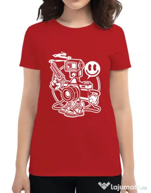 Tricou ADLER dama Shooter Rosu