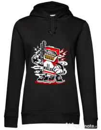 Hoodie dama cu gluga Cigarette Killer Negru
