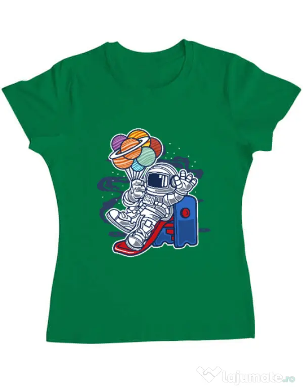 Tricou ADLER dama Space Slider Verde mediu