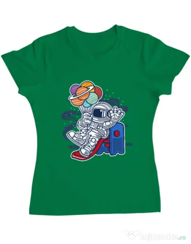 Tricou ADLER dama Space Slider Verde mediu