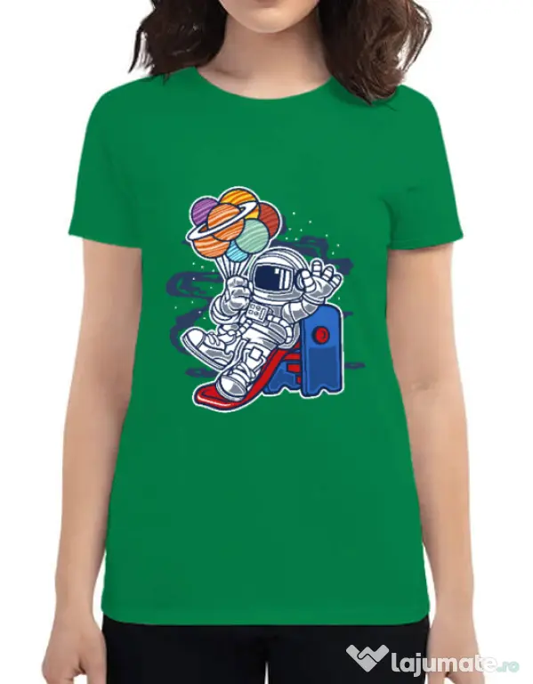 Tricou ADLER dama Space Slider Verde mediu