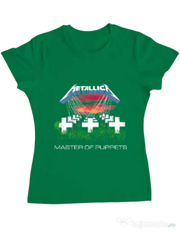 Tricou ADLER dama Master of puppets Verde mediu