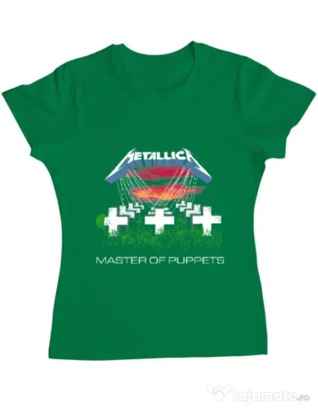 Tricou ADLER dama Master of puppets Verde mediu
