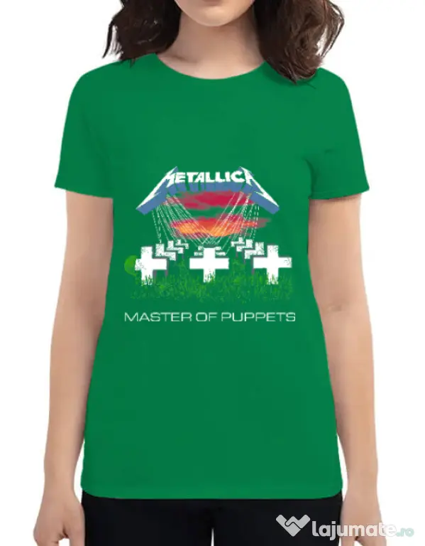 Tricou ADLER dama Master of puppets Verde mediu