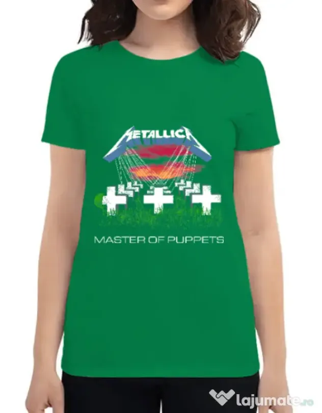 Tricou ADLER dama Master of puppets Verde mediu
