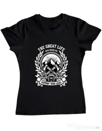 Tricou ADLER dama Axe Negru