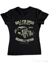 Tricou ADLER dama Built For Speed Negru