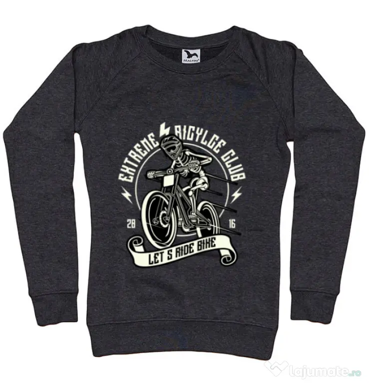 Bluza ADLER dama Lets Ride Bike Negru melanj