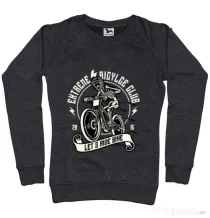 Bluza ADLER dama Lets Ride Bike Negru melanj
