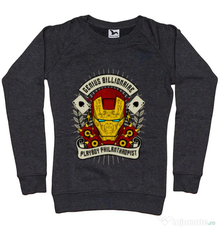 Bluza ADLER dama Genius Billionaire Negru melanj