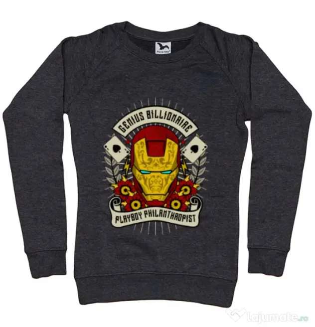 Bluza ADLER dama Genius Billionaire Negru melanj
