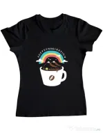 Tricou ADLER dama Coffeemagination Negru