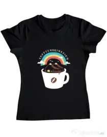 Tricou ADLER dama Coffeemagination Negru