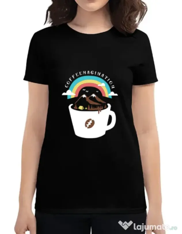 Tricou ADLER dama Coffeemagination Negru