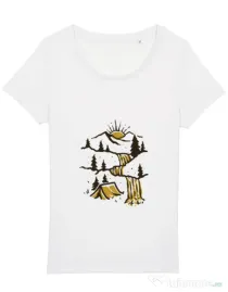 Tricou STANLEY STELLA dama Hidden Paradise Alb