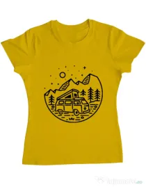 Tricou ADLER dama Go Outdoor Galben