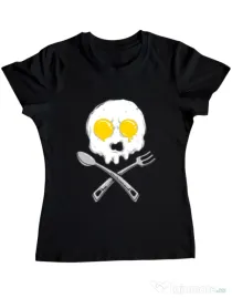 Tricou ADLER dama Eggskull Negru